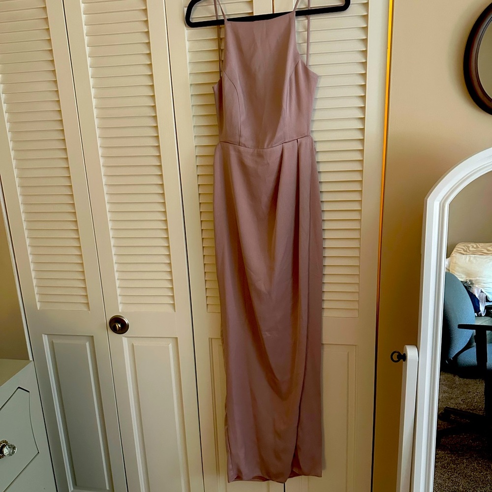 NWT ASOS light pink wedding guest dress